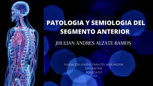 Patologia Y Semiologia Del Segmento Anterior