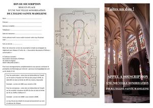 Souscription Sonorisation Ste Madeleine 2022