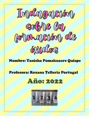 Folleto Sobre La Formación De Oxidos