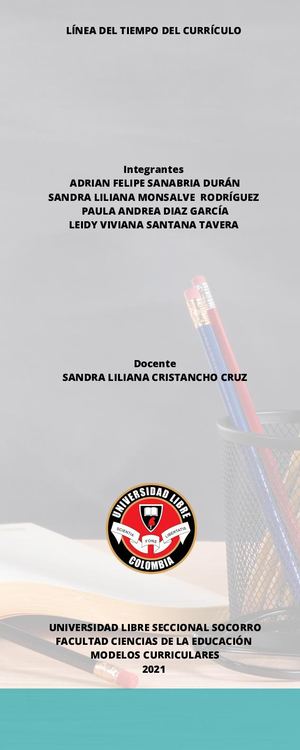 Modelos Curriculares Línea Del Tiempo Del Currículo