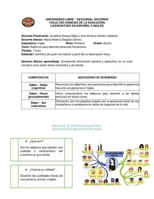 Adjetivos Para Describir Personas Físicamente, Quinto