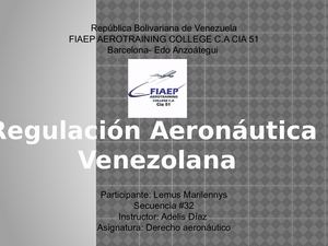 regulacion aeronautica venezolana