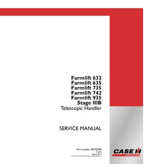 CASE IH Farmlift 632 Stage IIIB Telescopic Handler Service Repair Manual Instant Download