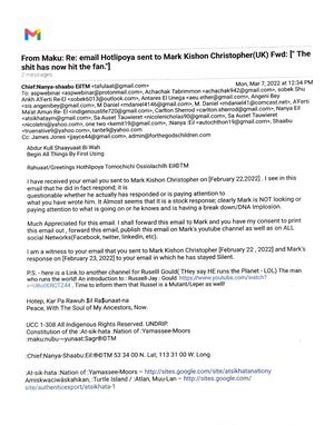 Mark Christopher Was Given Notice Black Has No Standing At Law