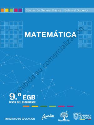 Texto De Matemáticas Para Noveno De Egb