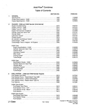 CASE Axial Flow 1680 Combine Service Repair Manual Instant Download
