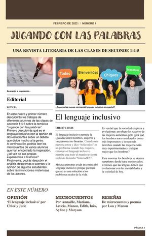 Jugando con las palabras