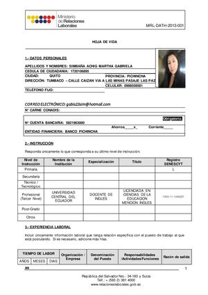 1 Hoja De Vida Simbaña Achig Martha Gabriela Actual1