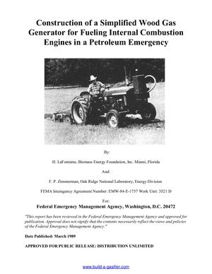 Fema gasificador de emergência