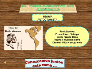 Teorias Del Poblamiento De America