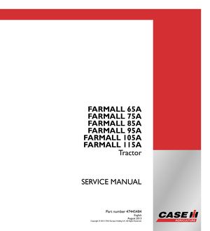 CAE IH FARMALL 115A Tractor Service Repair Manual Instant Download