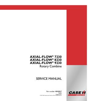 CASE IH AXIAL FLOW 8230 Tier III Rotary Combine Service Repair Manual Instant Download