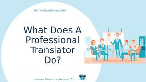 What Does A Professional Translator Do