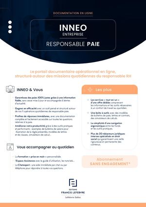 INNEO ENTREPRISE - Responsable Paie