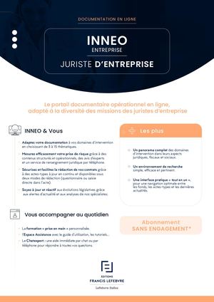 INNEO ENTREPRISE - Juriste d'entreprise