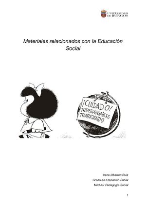 Irene Iribarren Ruiz-Materiales Relacionados Con La Educación Social