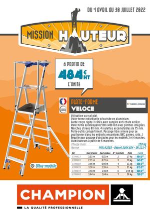 Mission Hauteur Champion 22