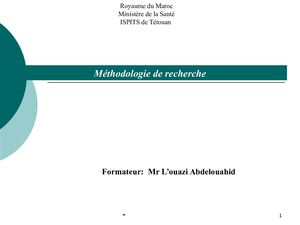 Method De Recherche Révisée Et Actualisée