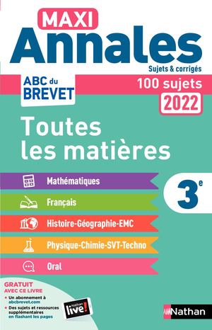 Annales 2022 Sujet d'oral