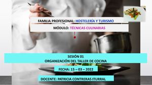 Organización Del Taller De Cocina
