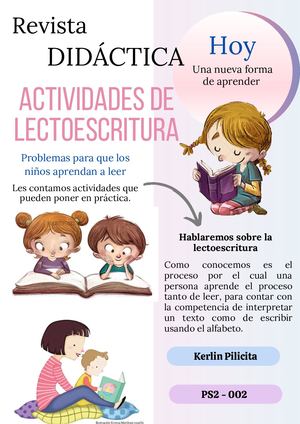 Revista De Actividades De Lectoescritura