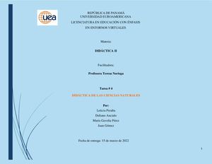 Tarea # 4 (Didactica De Las Ciencias Naturales)