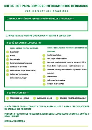 Checklist Comprar Medicamentos Herbarios
