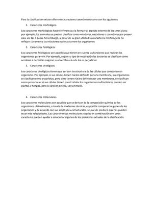 Caracteres Taxonimicos
