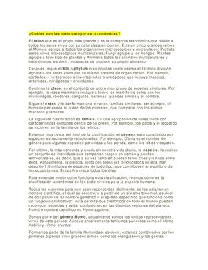 Categorias Taxonimicas