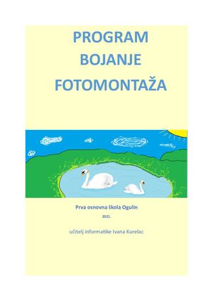 Labudi - FOTOMONTAŽA U PROGRAMU BOJANJE