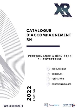 Catalogue d'accompagnement RH - XR SOLUTIONS