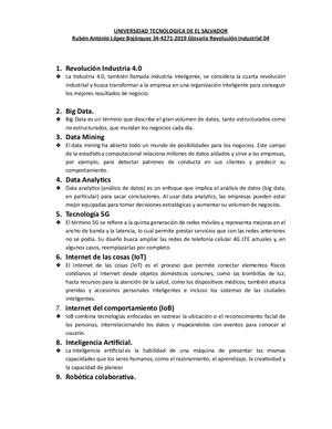 Glosario Revolución Industrial