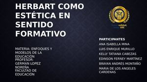 La éTica De Johann Friedrich Herbart Como Estética