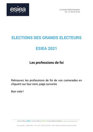 Professions De Foi Candidats