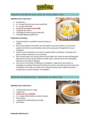 Book Recettes Miso Danival 2022