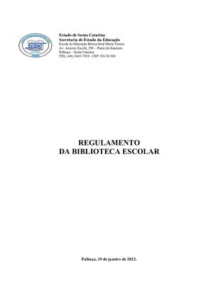 Regulamento Biblioteca 2022