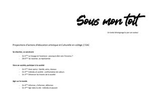 Dossier De Présentation Collège Sous Mon Toit Jan 22