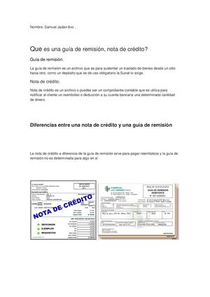 Nota De Credito Y Guia De Remisión