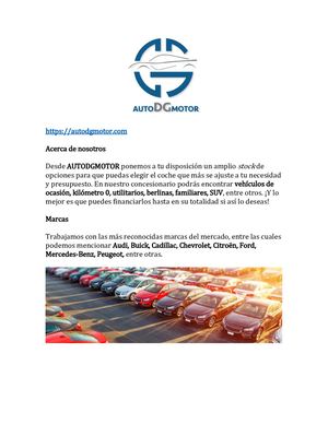 Concesionarios vehículos segunda mano | Autodgmotor