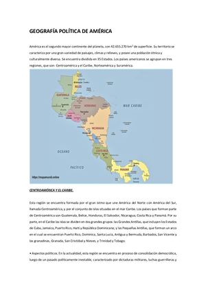 Geografía Política De América Ciclo 4