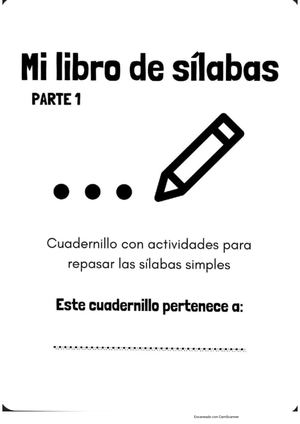 Mi Libro De Silabas 1o