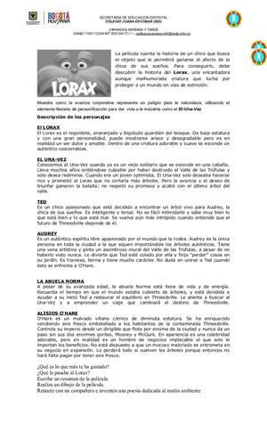 La Película El Lorax