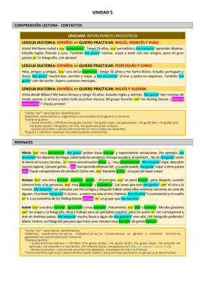 Unidad 5 Contenidos