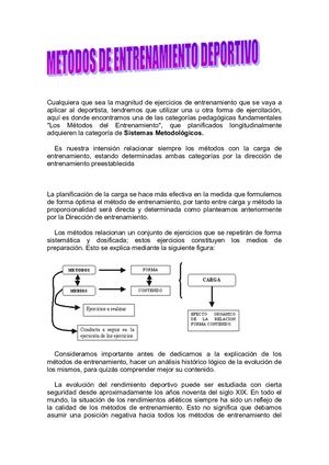 W. METODOS DE ENTRENAMIENTO DEPORTIVO