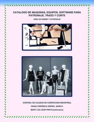 Catalogo De Maquinas, Equipos, Software Para Patronaje, Trazo Y Corte