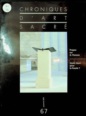 Chroniques d'Art Sacré 67 - 2001