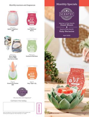 April 2022 Warmer & Scent of the Month Brochure
