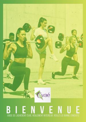 Evae Livret de l'Adherent