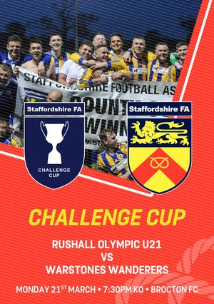 Rushall Olympic U21 vs Warstones Wanderers - Challenge Cup