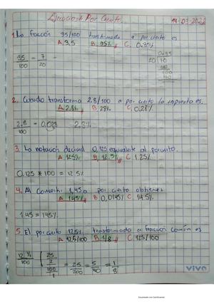 Ejercicio De Porcentaje